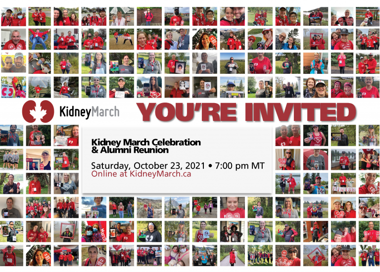 Register at: https://kidneymarch.ca/ Register at: https://kidneymarch.ca/